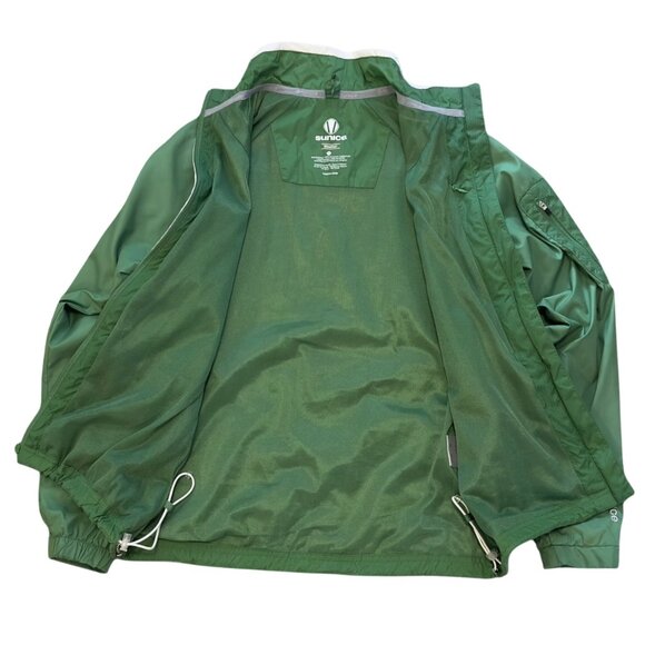 Sunice Green Weather Golf Jacket Size M Lightweight Reflective Trim Windbreaker - Picture 2 of 9